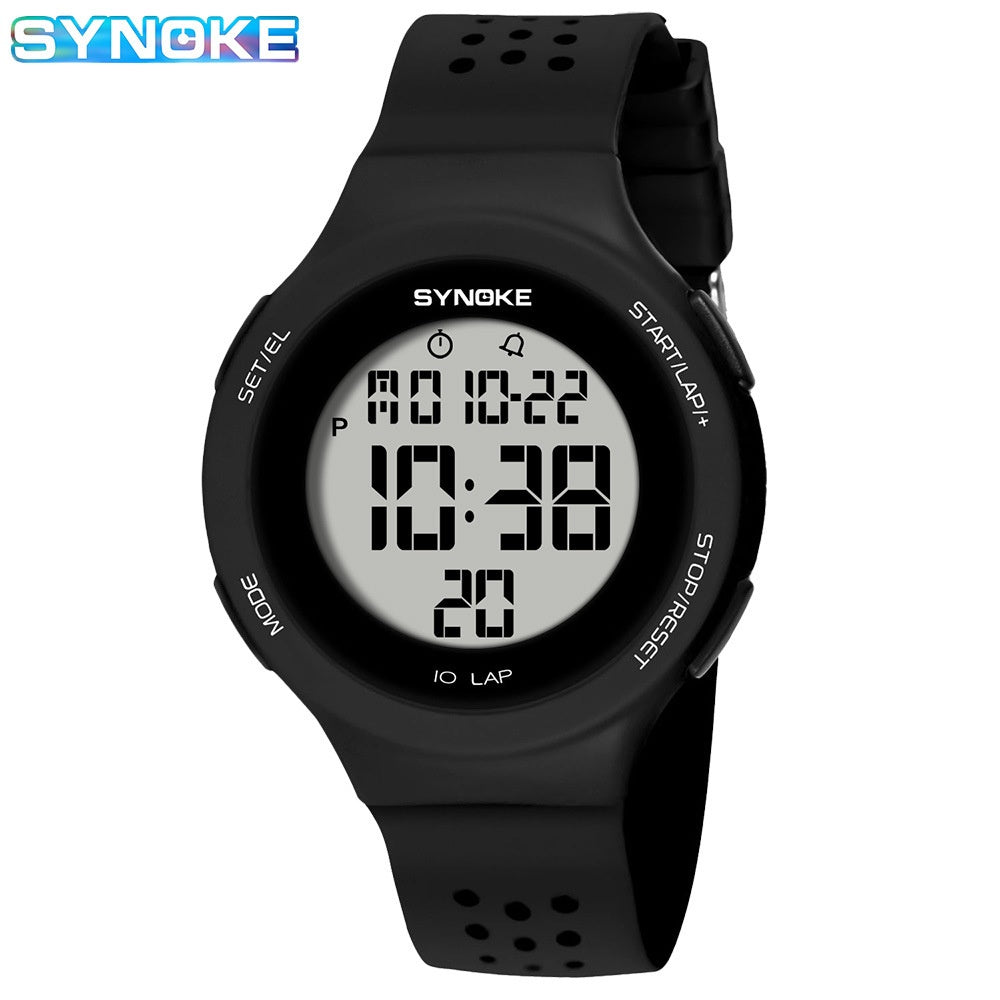 Thin LED Waterproof Electronic Watch for Swimming, Fashionable Sports Watch for Students and Couples, New Color Trendy Style