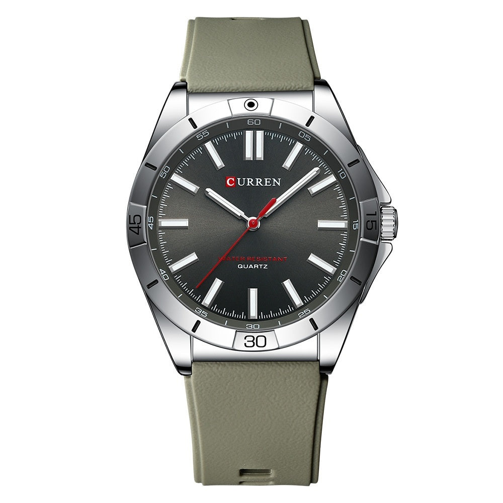 Simple Unisex Round Silicone-band Couples Watch Waterproof