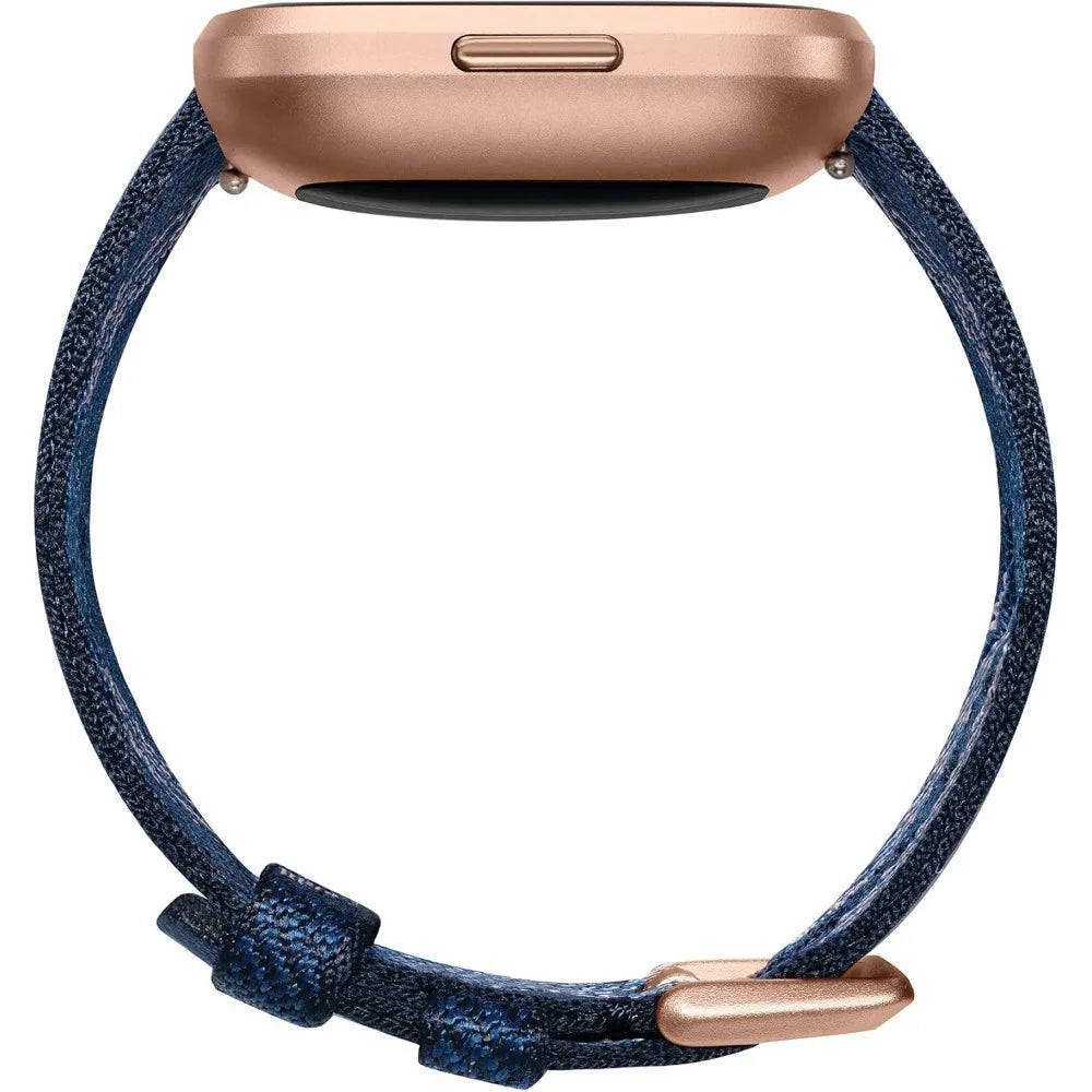 Versa 2 Special Edition Health and Fitness Smart Watch with Heart Rate, Music, Alexa Built-In, Sleep and Swim Tracking, Navy