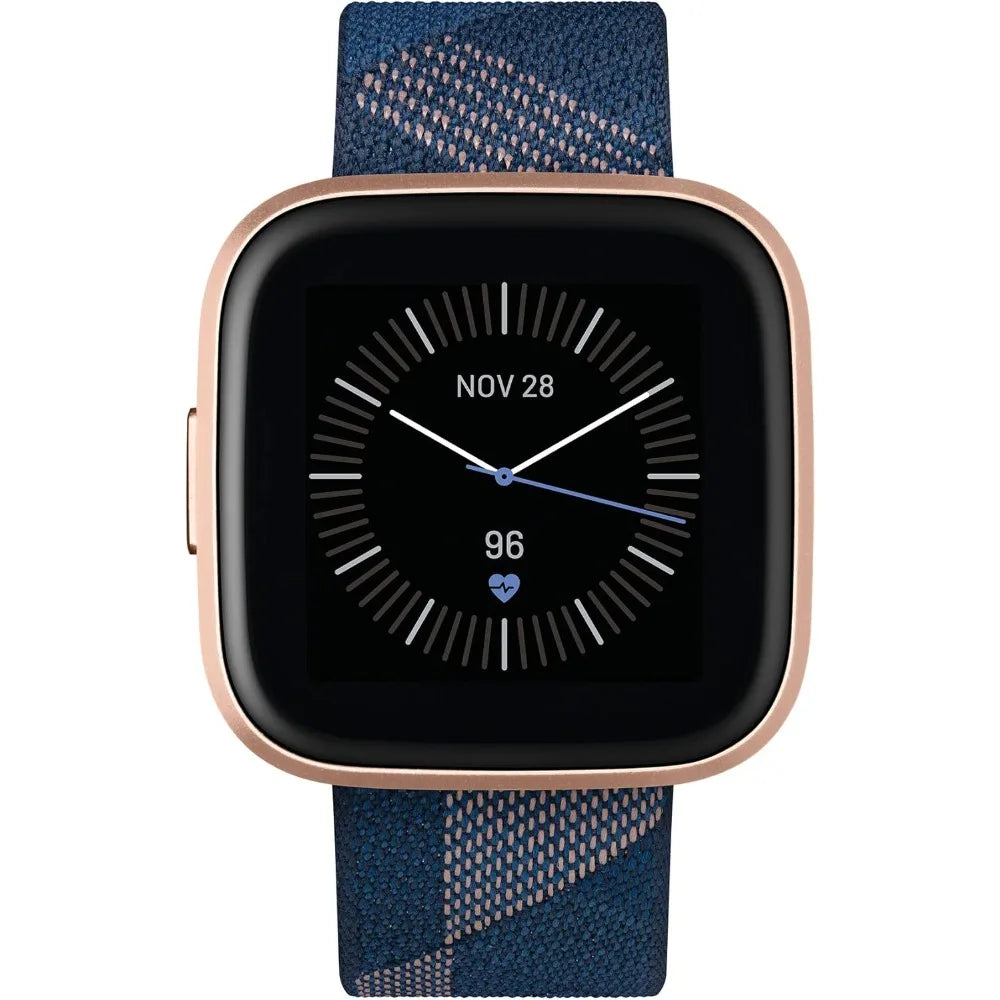 Versa 2 Special Edition Health and Fitness Smart Watch with Heart Rate, Music, Alexa Built-In, Sleep and Swim Tracking, Navy