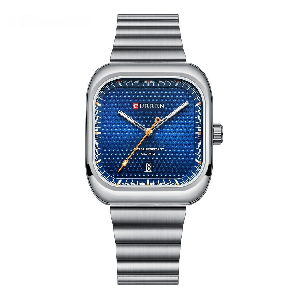 Unisex Square Couples Mesh-Strap Waterproof Watch