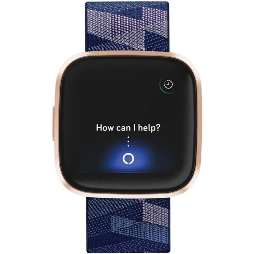 Versa 2 Special Edition Health and Fitness Smart Watch with Heart Rate, Music, Alexa Built-In, Sleep and Swim Tracking, Navy