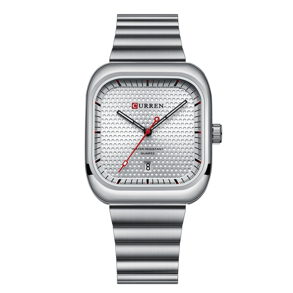 Unisex Square Couples Mesh-Strap Waterproof Watch