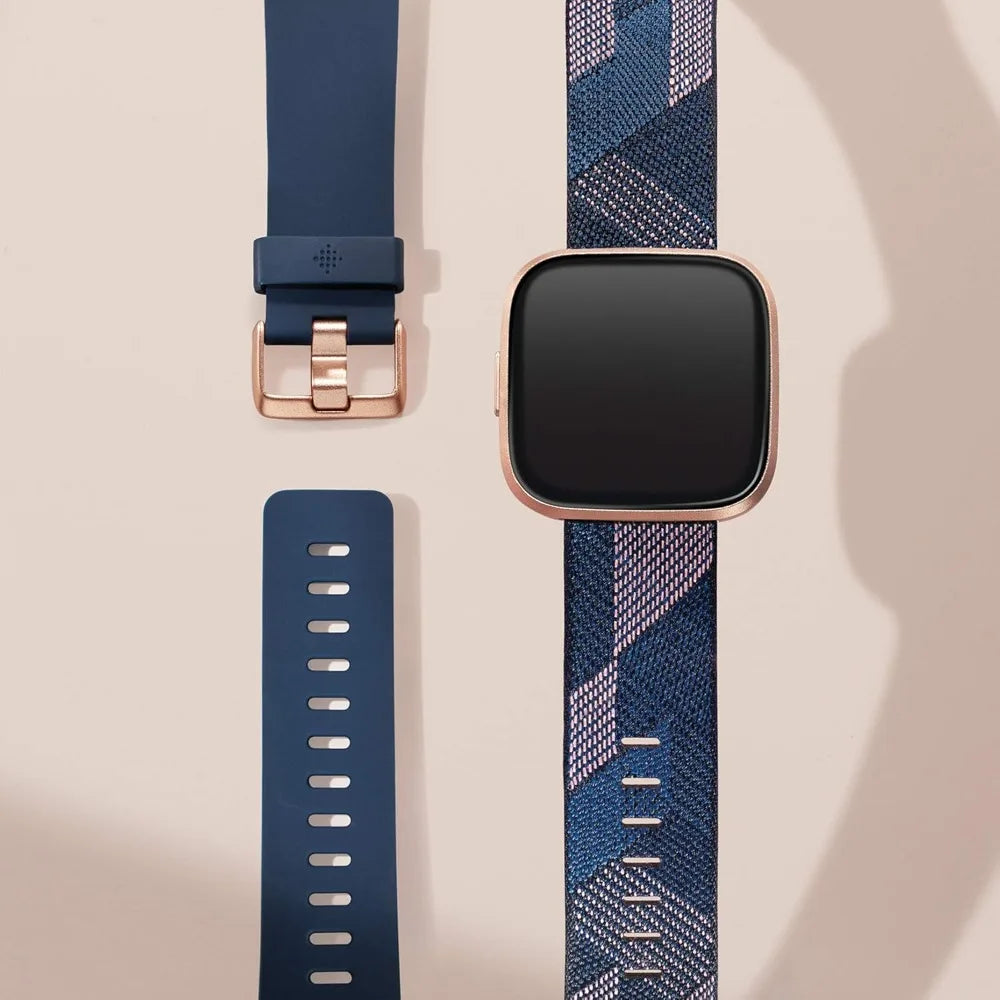 Versa 2 Special Edition Health and Fitness Smart Watch with Heart Rate, Music, Alexa Built-In, Sleep and Swim Tracking, Navy