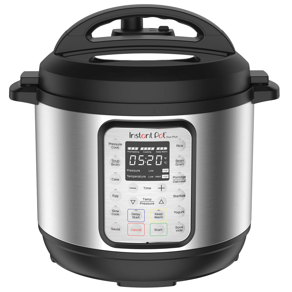 Instant Pot Duo Plus 9-in-1 Multicooker, Pressure Cooker, Slow Cook, Rice Maker, Steamer, Sauté, Yogurt, Warmer & Sterilizer, Includes App with Over 800 Recipes, Stainless Steel, 6 Quarts