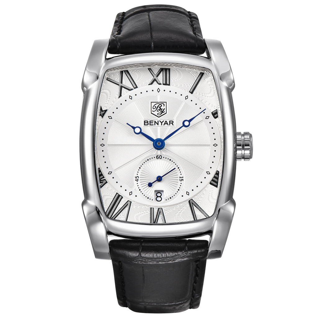 Leisure waterproof genuine leather watch