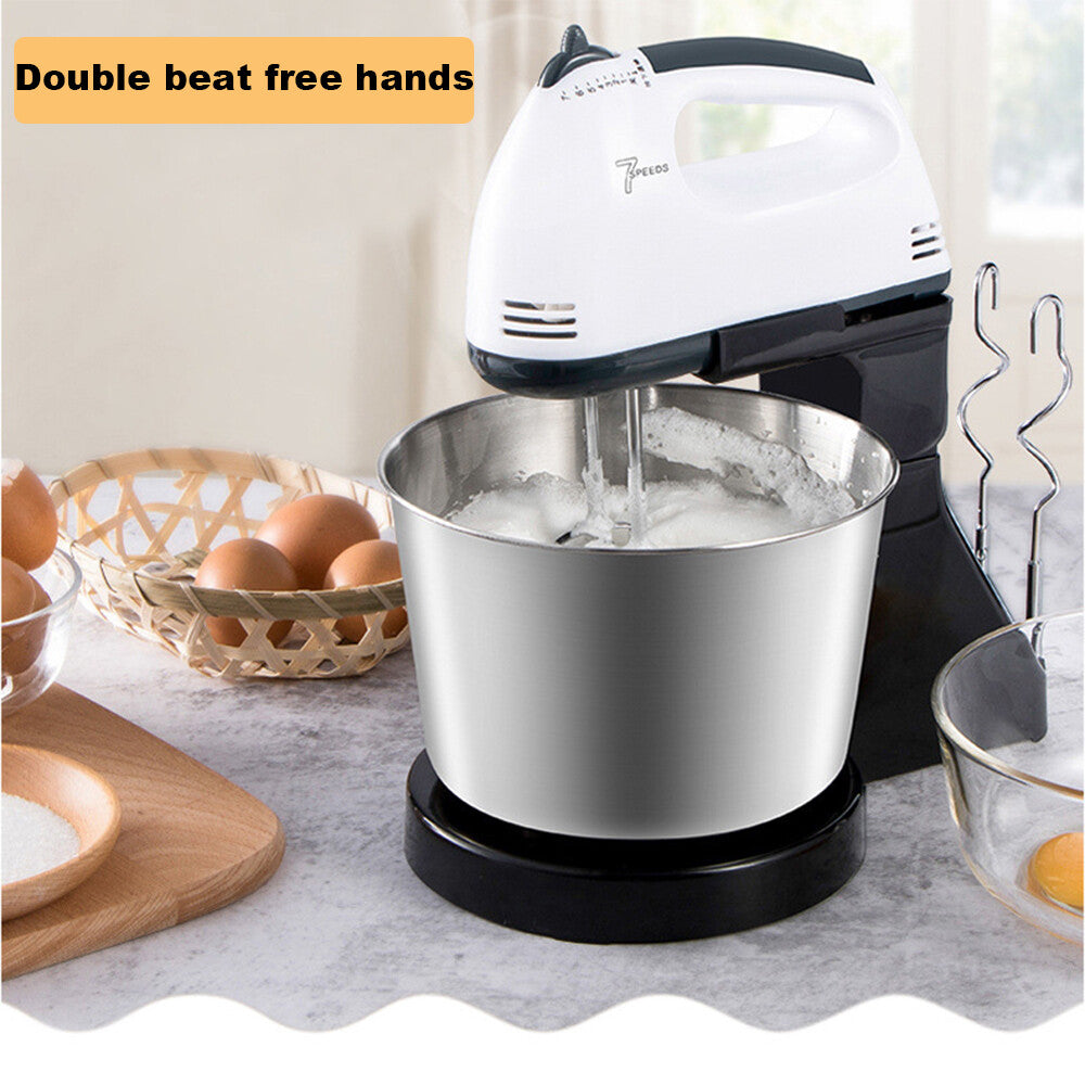 7 Speed  Cake Electric Stand Mixer Food Multi Mixing Bowl Blender Beater Dough
