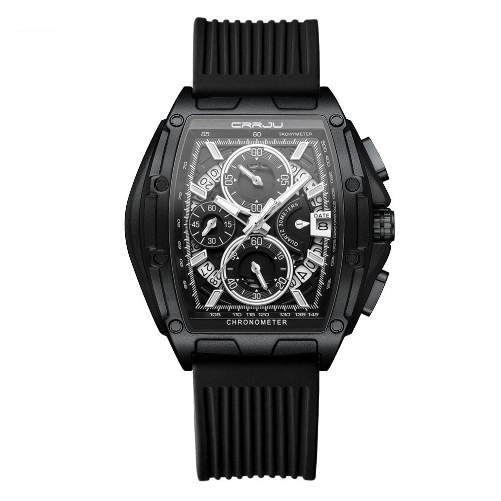 Neutral Waterproof Tape Calendar Multifunction Mens Watch Quartz Watch