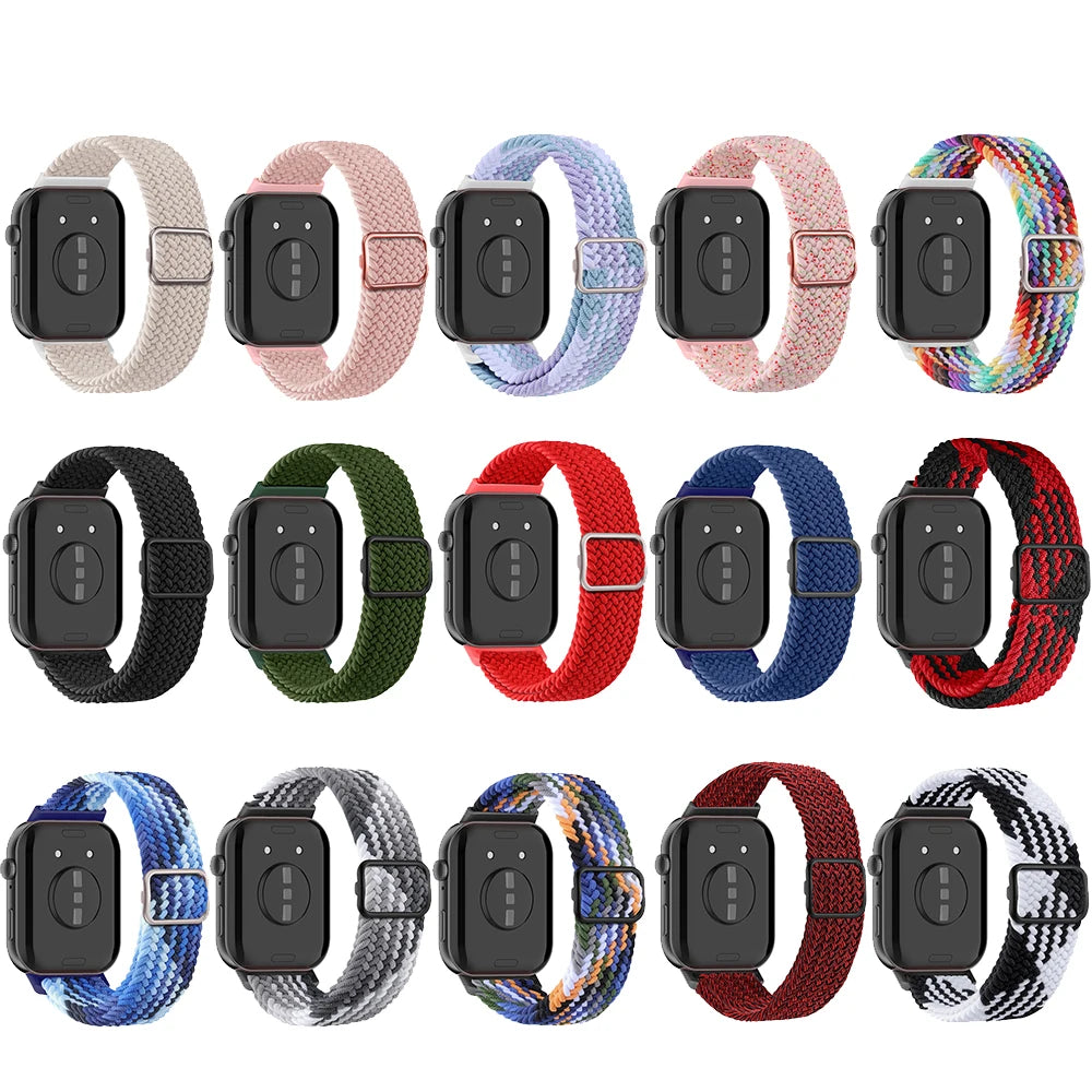Braided Nylon WatchBand Strap For Huawei Watch Fit 5 4 3 Smart Wristband Braided Elastic Bracelet For Huawei Fit5 fit4 pro strap
