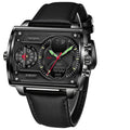 Quartz Electronic Dual Display Multi-function Square